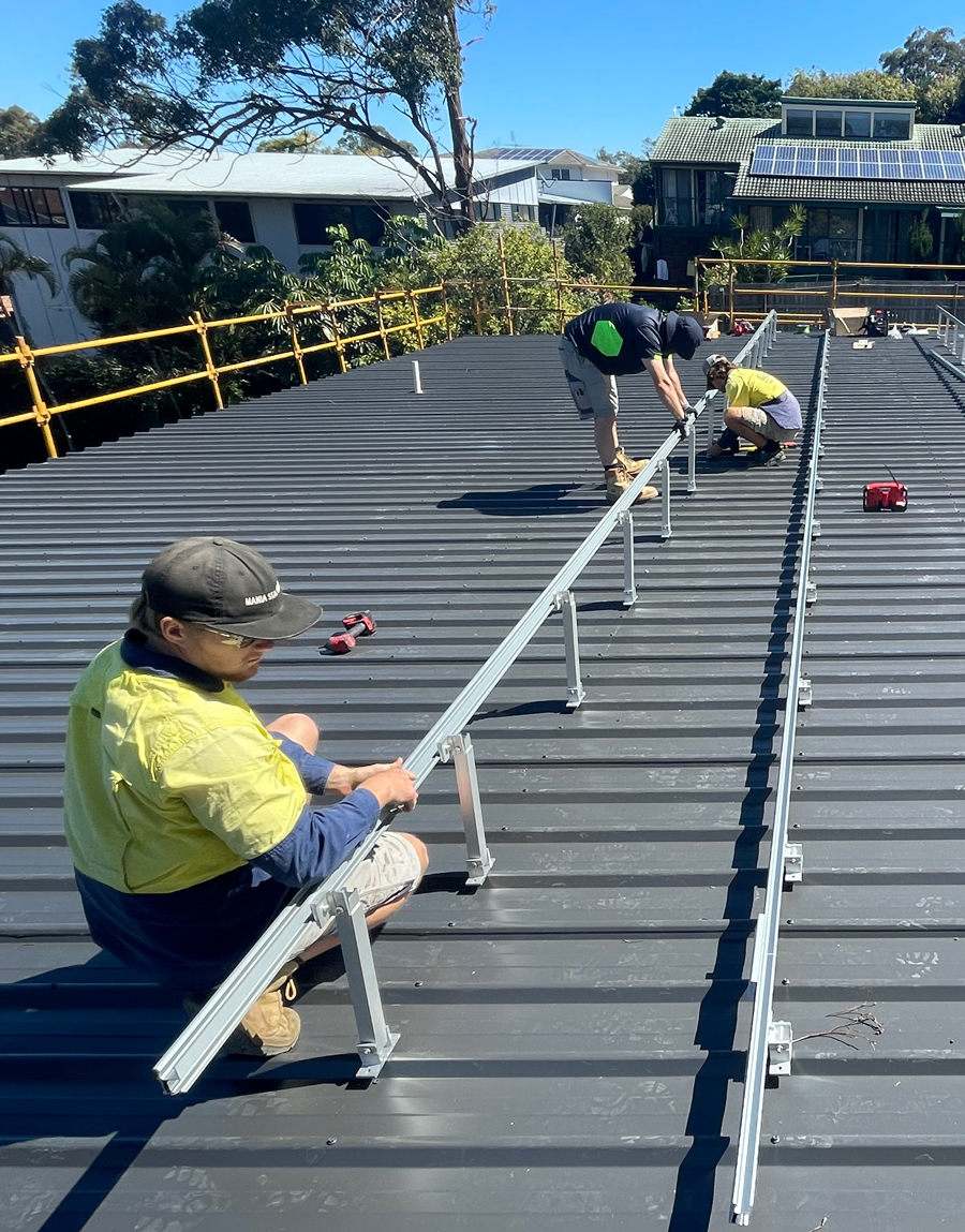 Tilt Rail Installion Everton-Hills by Sunocast Energy Team